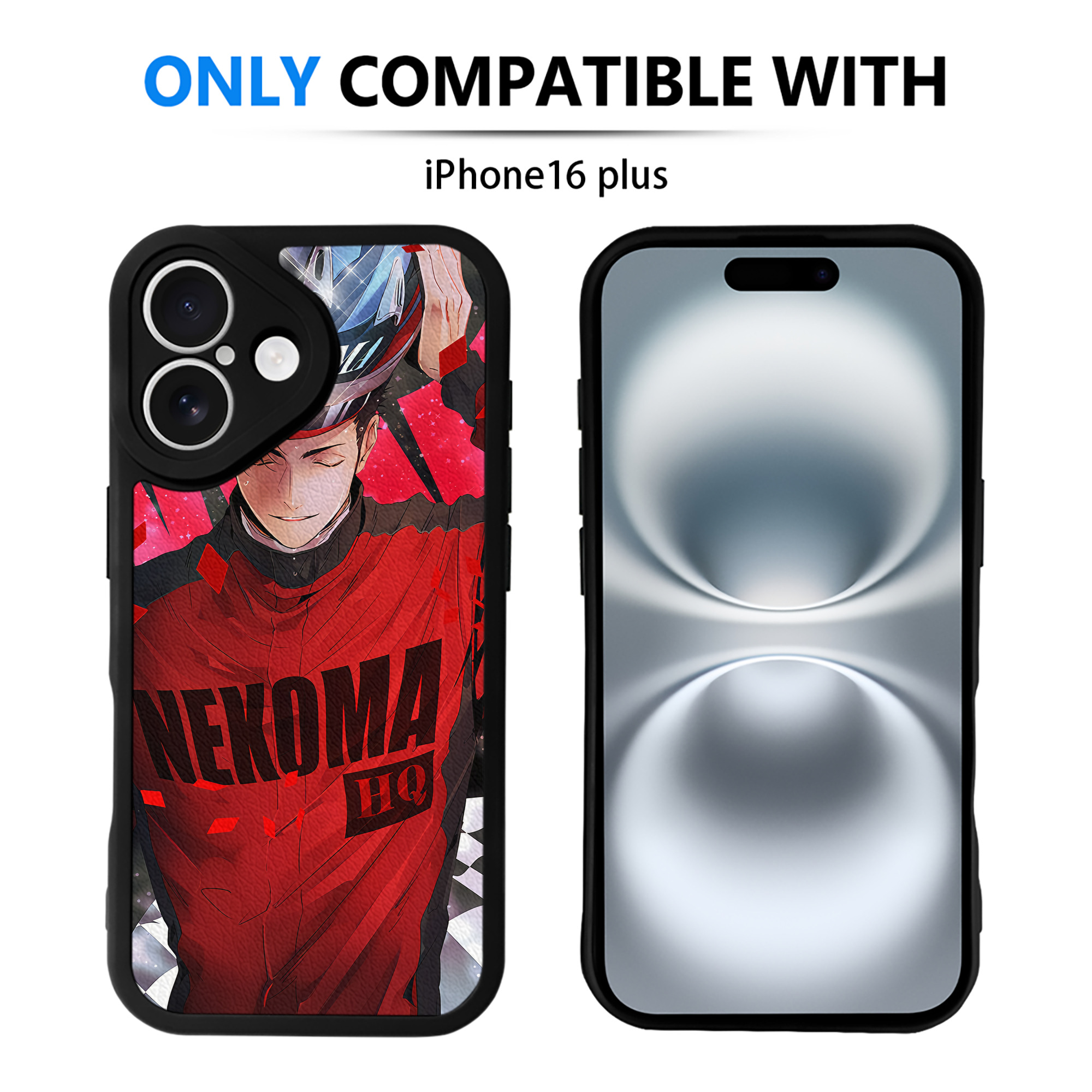 （画像用） ハイキュー!! Haikyu!! 【iPhone 16シリーズ対応】シリコンスマホケース（レザー調） 材質：シリコン
